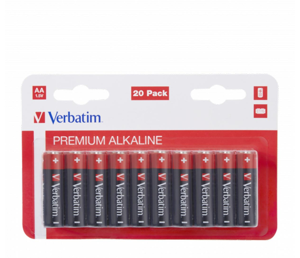 VERBATIM Premium Alkaline LR6 AA (20 szt.) 49877 - 1282373 - zdjęcie